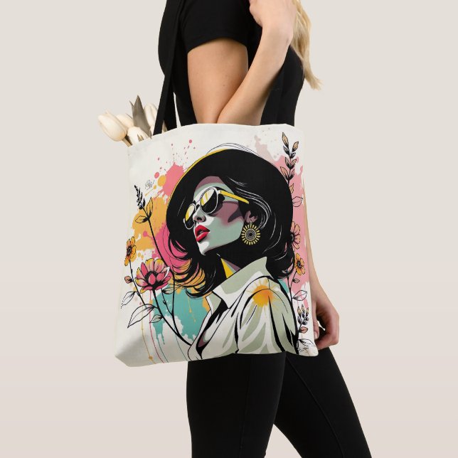 Tote Bag Avant-Garde Flora Fusion Dual Side 💖🍃 (De près)