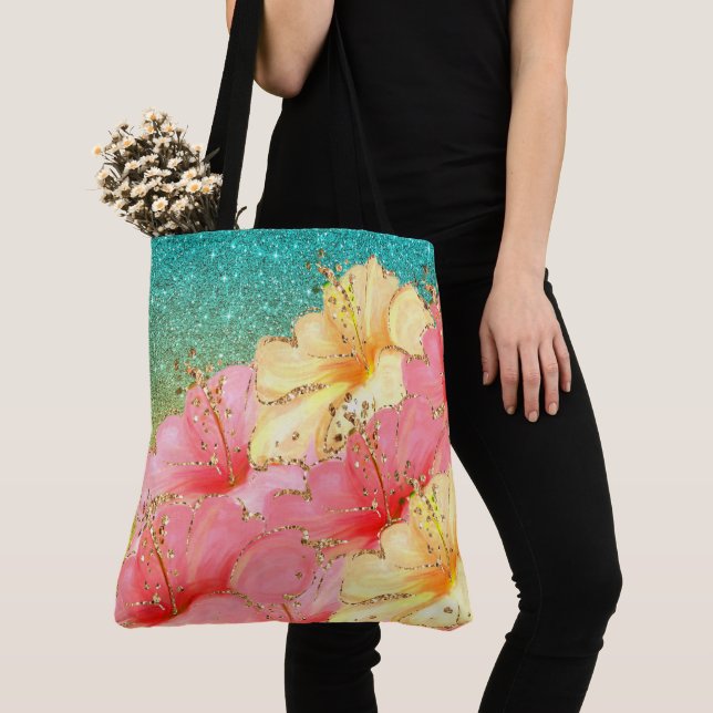 Tote Bag Avant Garde Floral Fourre-tout Voir Retour (De près)