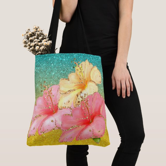Tote Bag Avant Garde Floral Fourre-tout Voir Retour (De près)