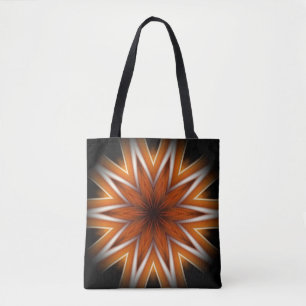 Tote Bag Avant-Garde ~ Starburst Russet Et Noir 0211 ~