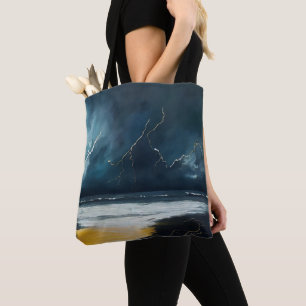 Tote Bag Avant la tempête – Paysage marin abstrait