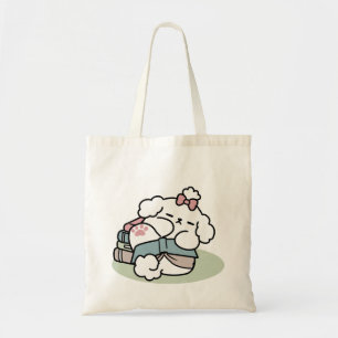 Tote Bag Avant le coucher avec ma chienne - Livre et Amoure