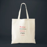 Tote Bag Avec amour ajoutez lettre du nom du couple merci a<br><div class="desc">conception</div>