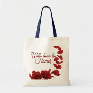 Tote Bag "Avec amour Rose personnalisé Petal Fourre-tout