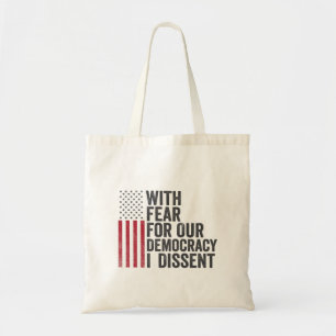 Tote Bag Avec la peur de notre démocratie, je ne partage pa