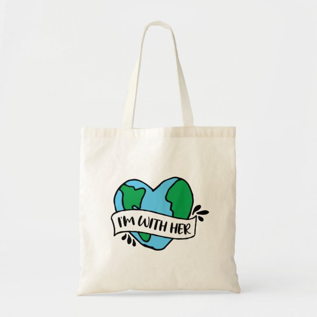 Tote Bag Avec Son Icône Écoamicale Happy Earth Clipart Ecof (Devant)