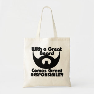 Tote Bag Avec une grande barbe vient une grande responsabil