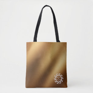 Tote Bag Avec votre logo sur l'or Smooth Faux