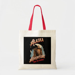 Tote Bag Aventure Bigfoot en Alaska Art Rétro de la Nature