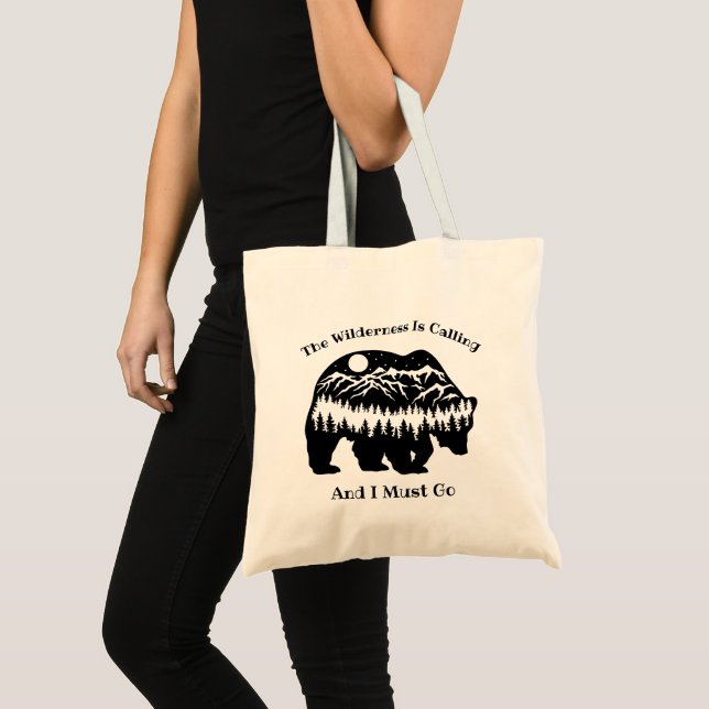 Tote Bag Aventure de camping et de randonnée en pleine natu (Devant (produit))