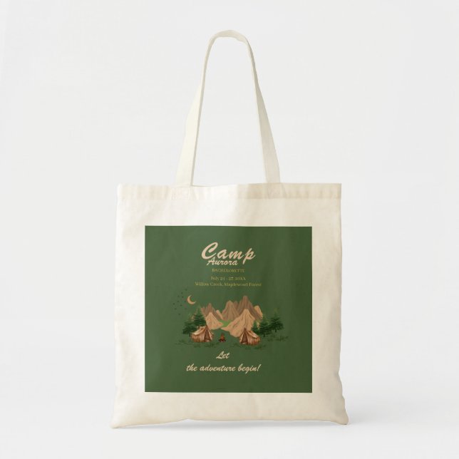 Tote Bag Aventure de week-end de camp de jeunes filles (Devant)