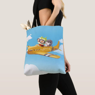 Tote Bag Aventure en vol avec chien