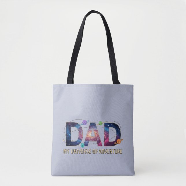 Tote Bag Aventure Papa Univers Galactique (Devant)
