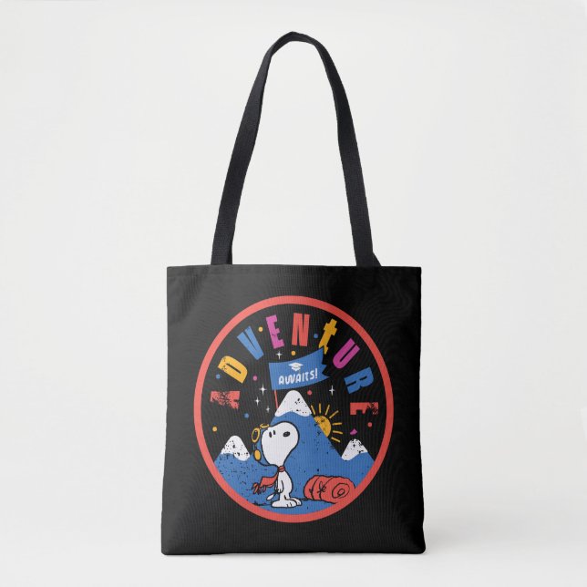 Tote Bag Aventure Snoopy attend design Montée à la remise d (Devant)