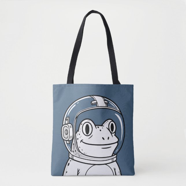 Tote Bag Aventure spatiale de la grenouille astronaute mign (Devant)