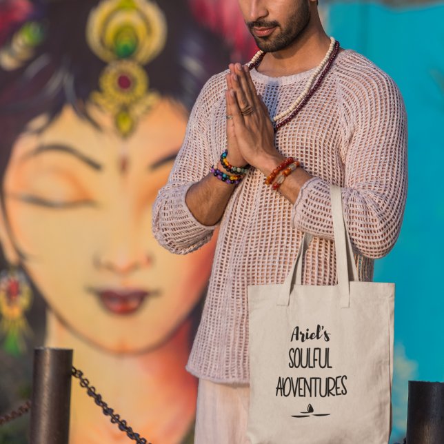 Tote Bag Aventures Pleines d'Âme Yoga et Méditation Personn (Shop now to embrace serenity in style!)