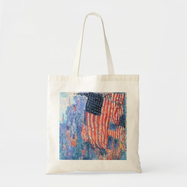 Tote Bag Avenue dans la pluie par Frederick Childe Hassam (Devant)