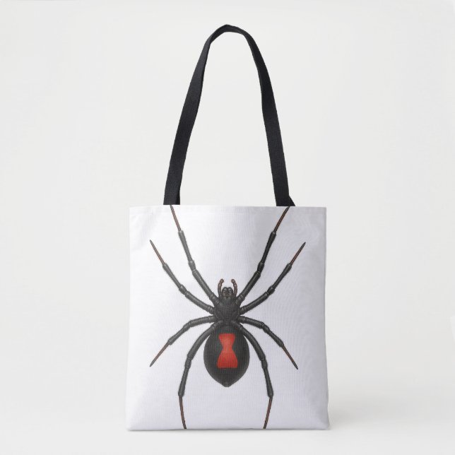 Tote Bag Avertissement de la veuve : Spider de veuve noire (Devant)