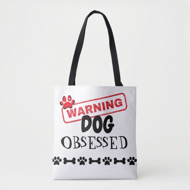 Tote Bag Avertissement du chien observé (Devant)