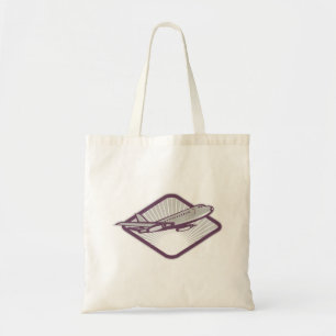 Tote Bag Avion à réaction rétro vintage Aviation