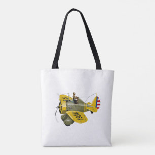 Tote Bag Avion de chasseur rétro-dessiné