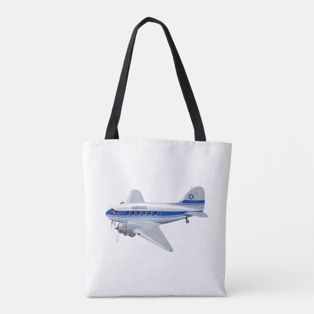 Tote Bag Avion de dessin (Dos)