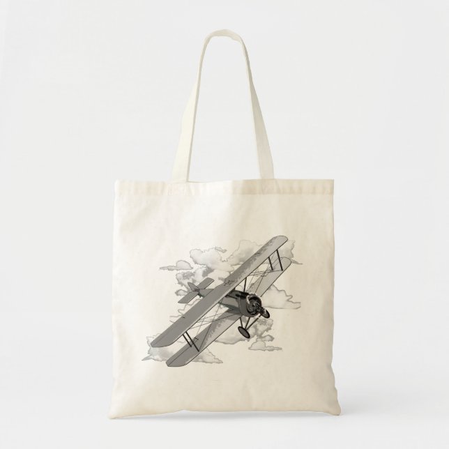 Tote Bag Avion vintage (Devant)