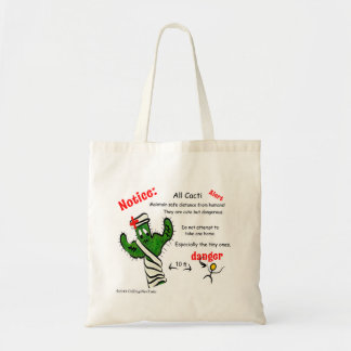 Tote Bag Avis à tous les cactus - Les humains sont dangereu