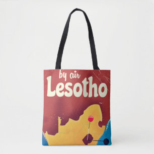 Tote Bag Avis de vol Lesotho Vintage