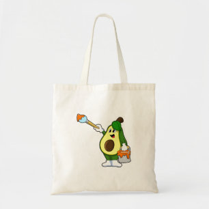 Tote Bag Avocado en peintre avec pinceau