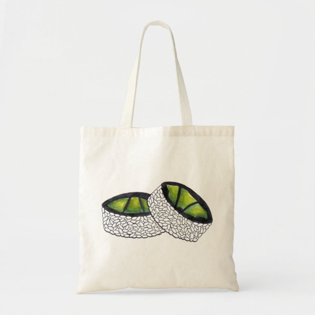 Tote Bag Avocado Roll Sushi Rolls Japonais Maki Food Fourre (Devant)