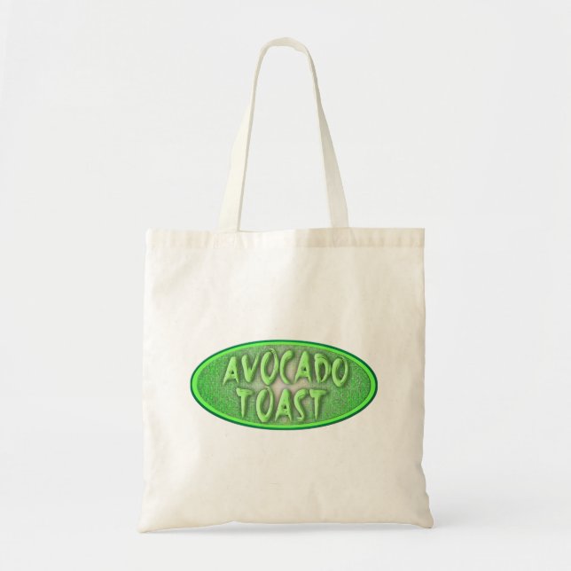 Tote Bag Avocado Toast Love Retro Decal Style amusant (Devant)