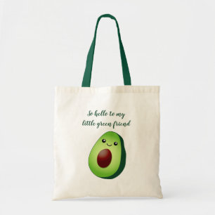 Tote Bag Avocat kawaii vert mignon dessin épicerie