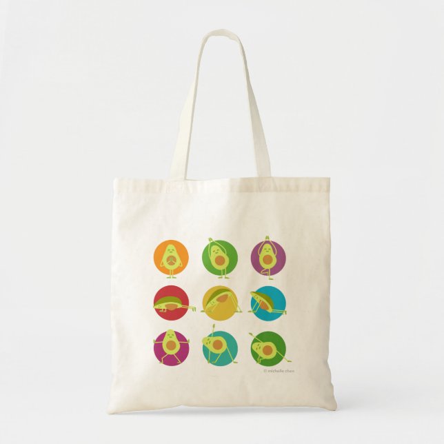 Tote Bag Avocats faisant le yoga (Devant)