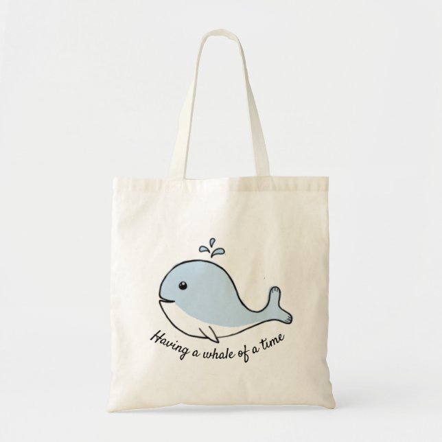 Tote Bag Avoir une baleine d'un temps nager (Devant)