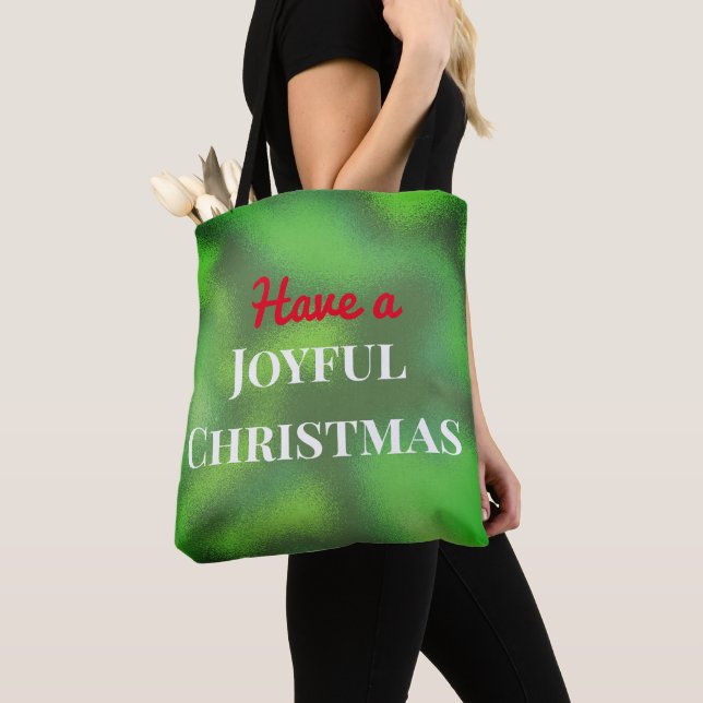 Tote Bag Avoir Une Joyeuse Typographie De Noël Gelée (De près)