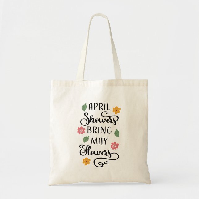 Tote Bag Avril Douche Apporter Mai Fleurs Printemps (Devant)
