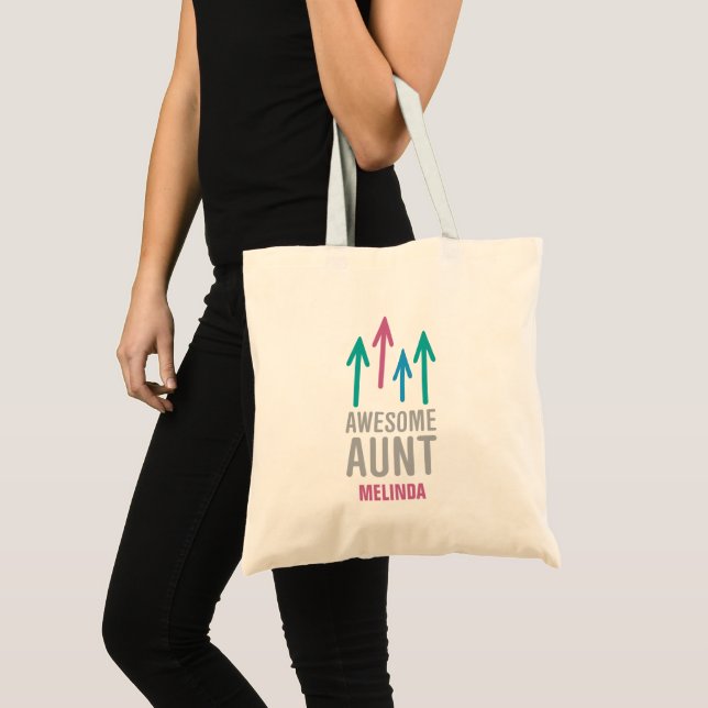 Tote Bag Awesome Aunt (Devant (produit))