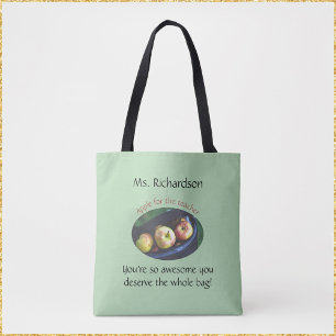 Tote Bag Awesome enseignant Apple