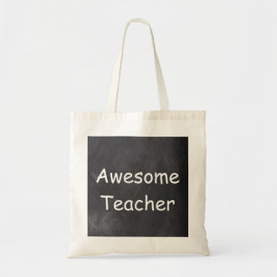 Tote Bag Awesome enseignant Chalkboard Design Cadeau