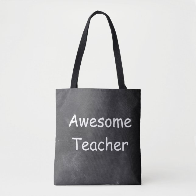 Tote Bag Awesome enseignant Chalkboard Design Idée cadeau (Devant)