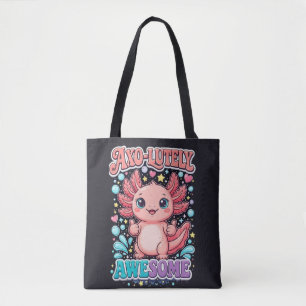 Tote Bag Axo-Lutely Incroyable Axolotl Mignon