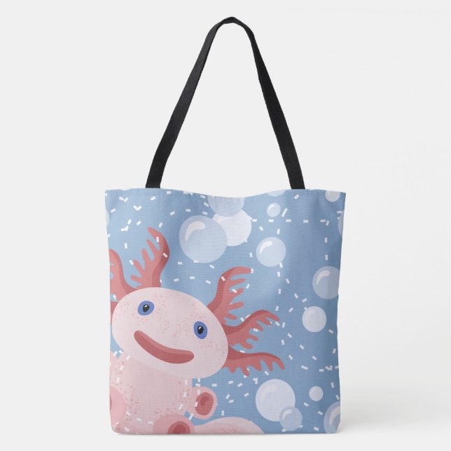Tote Bag Axolotl et la conception audacieuse de vecteur de (Dos)