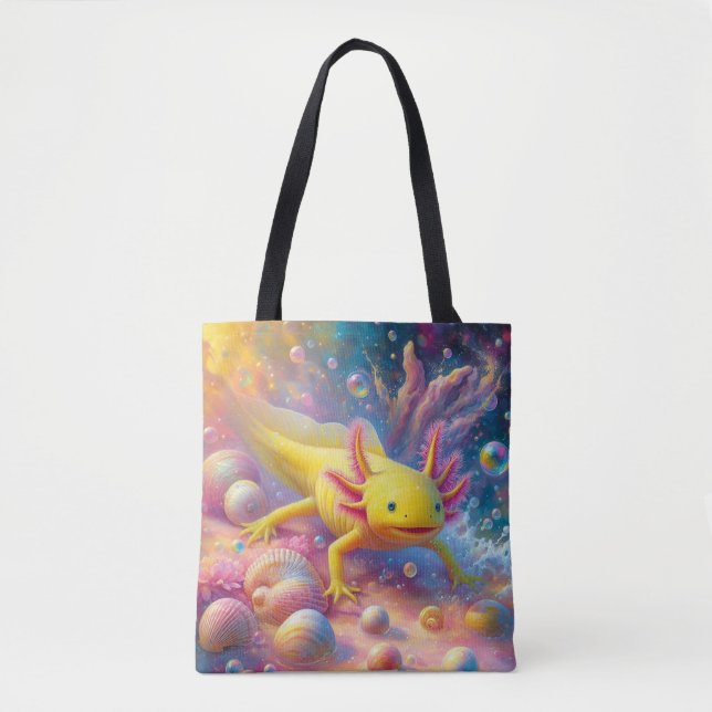 Tote Bag Axolotl Jaune (Devant)