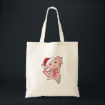 Tote Bag Axolotl Merry Christmas Winter Animals Axolotls Ad<br><div class="desc">L'axolotl pour Noël avec des lumières de fées. Animaux amusants avec des cadeaux et de la neige pour les vacances. Aussi drôle pour Noël en juillet. Les Axolotls sont des animaux mignons et parfaits pour Noël.</div>