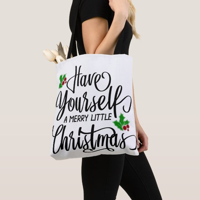 Tote Bag Ayez-vous un joyeux petit Noël (De près)