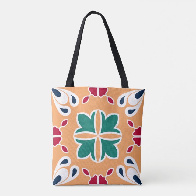 Tote Bag Aztec Carrelage marocain en mosaïque Design élégan (Dos)