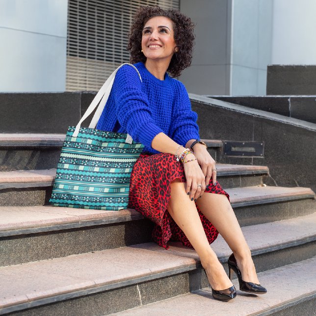 Tote Bag Aztèque bleu (Créateur téléchargé)