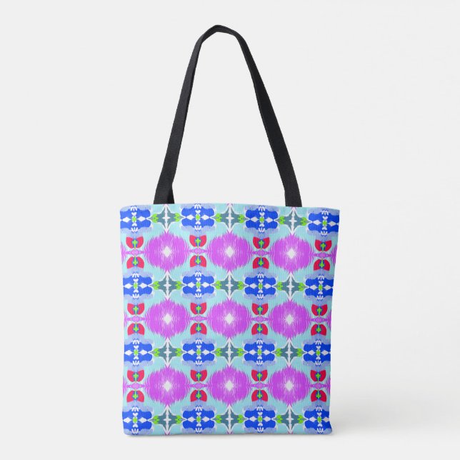 Tote Bag Azure Bloom Kaleidoscope (Dos)