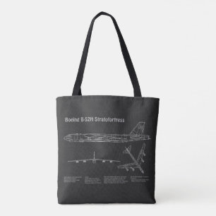 Tote Bag B-52 Stratoforteresse - Plan directeur de l'avion 